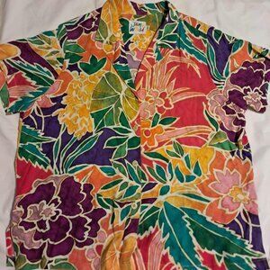 VINTAGE JAMS WORLD TROPICAL HAWAIIAN BUTTON UP SHIRT XLARGE